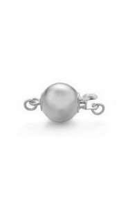 Brass metal ball clasp 12mm - Antique silver